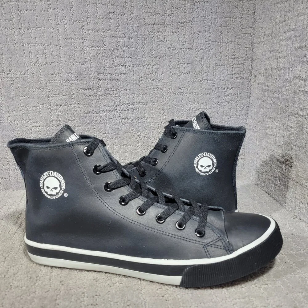 Harley-Davidson Baxter II Mens Size US 12 Black Leather High Top Sneakers D93341